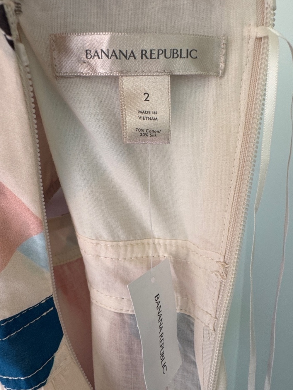 NWT Banana Republic ISA COTTON-SILK DRESS Size 2 - Picture 12 of 14